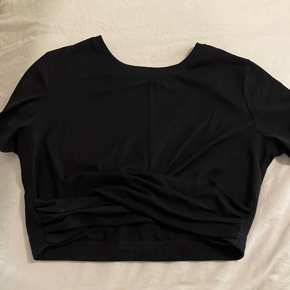 Zara Black Crop T-Shirt